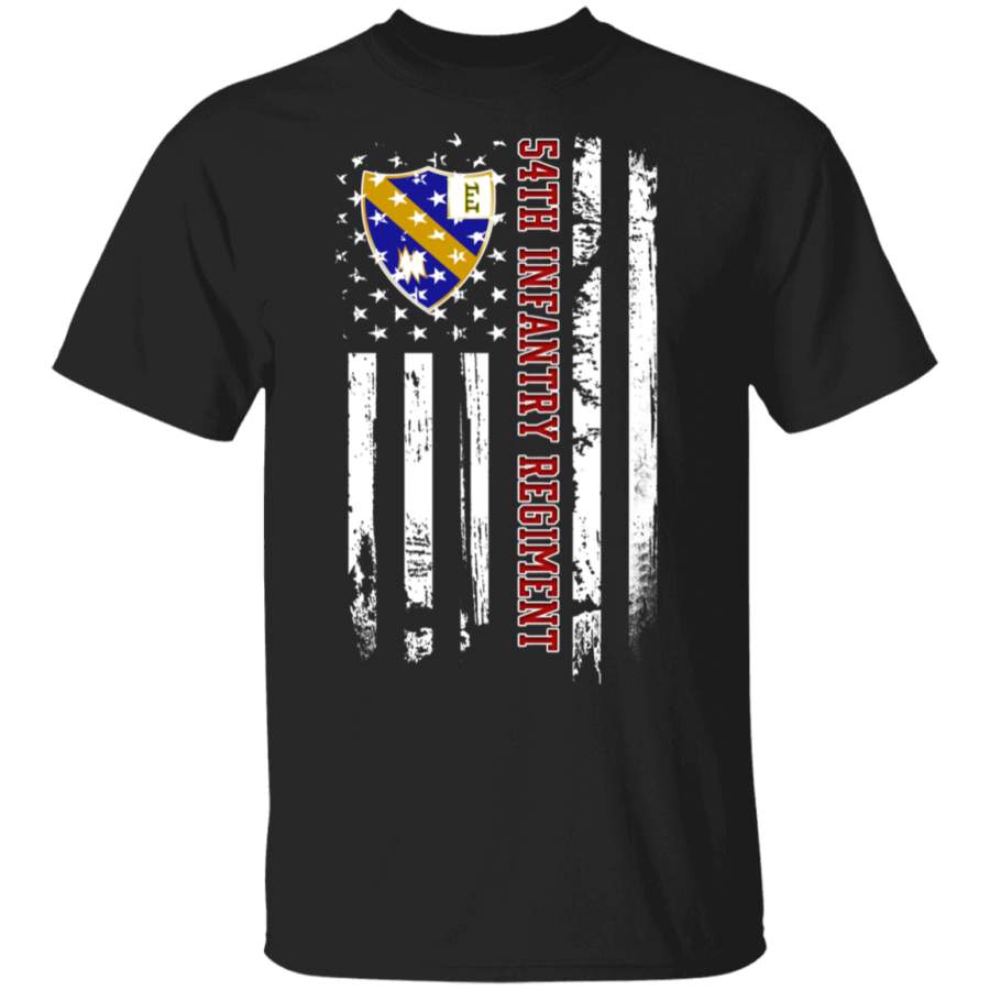 54th Infantry Regiment Veteran American Flag Father’s Day Veteran’s Day Tshirt