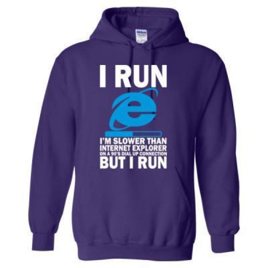 AGR I Run Slower Than Internet Explorer 90s Dialup Connection – Heavy Blend™ Hooded Sweatshirt