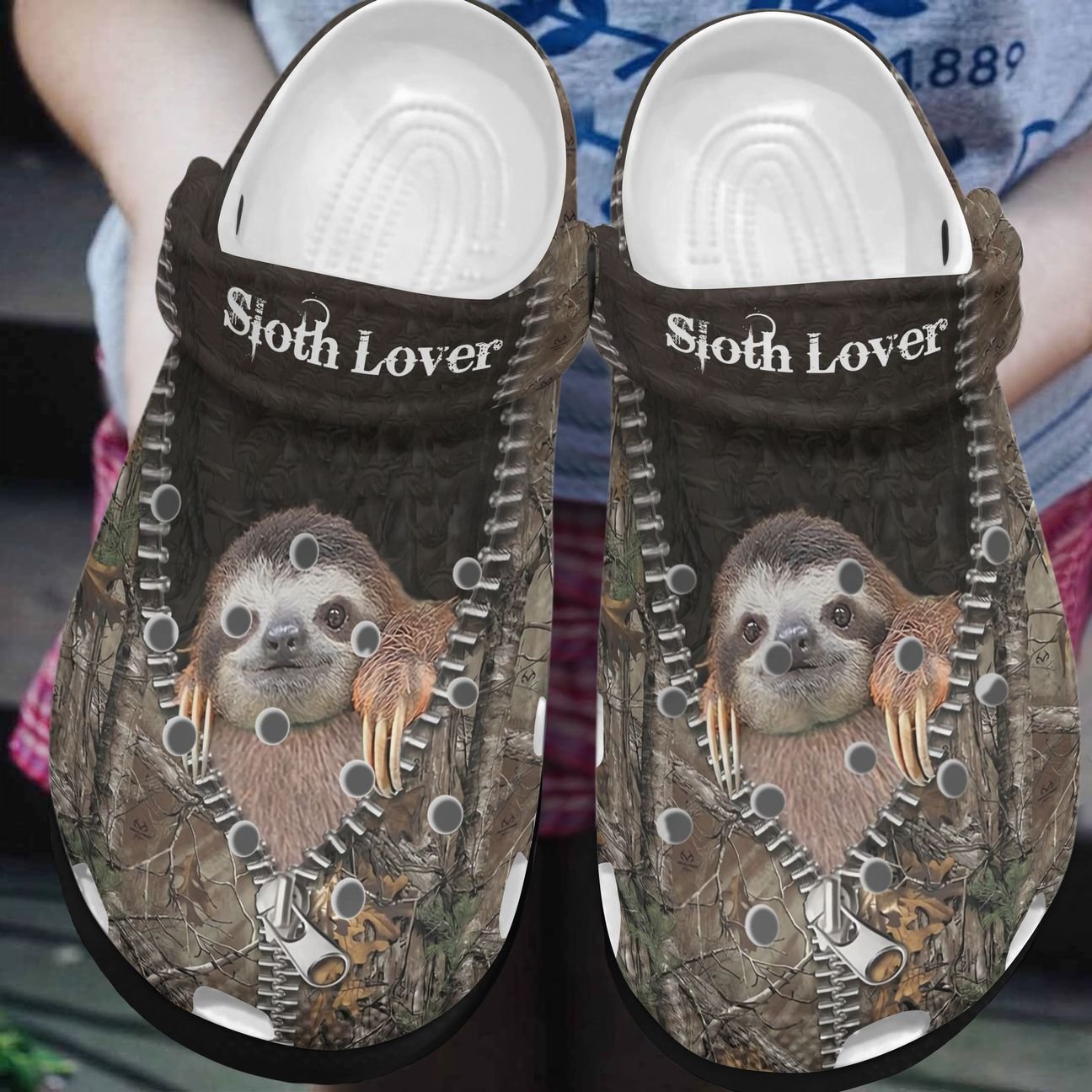 Sloth Personalized Clog, Custom Name, Text, Color, Number Fashion Style For Women, Men, Kid, Print 3D Sloth Lover