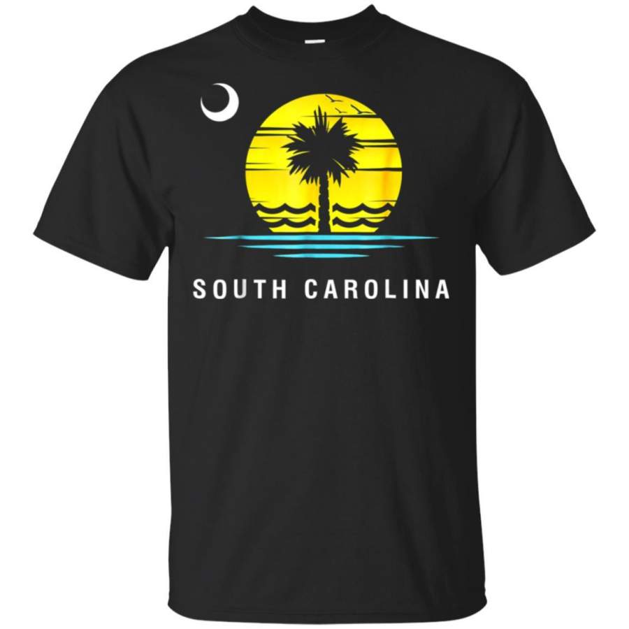 South Carolina T Shirt Palmetto Moon Vintage