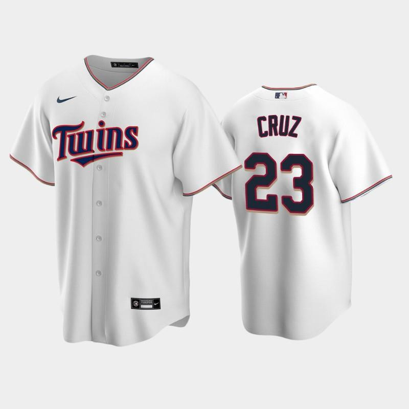 Twins 23 Nelson Cruz Home White Jersey