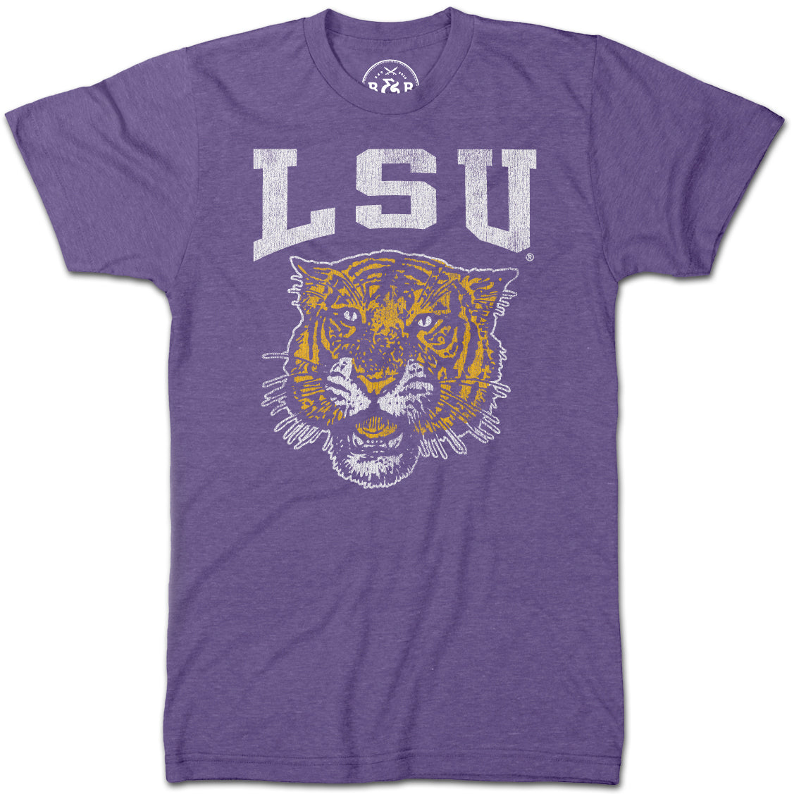 B&B Dry Goods Lsu Tigers 78 Tiger Arch Tri-Blend T-Shirt – Purple