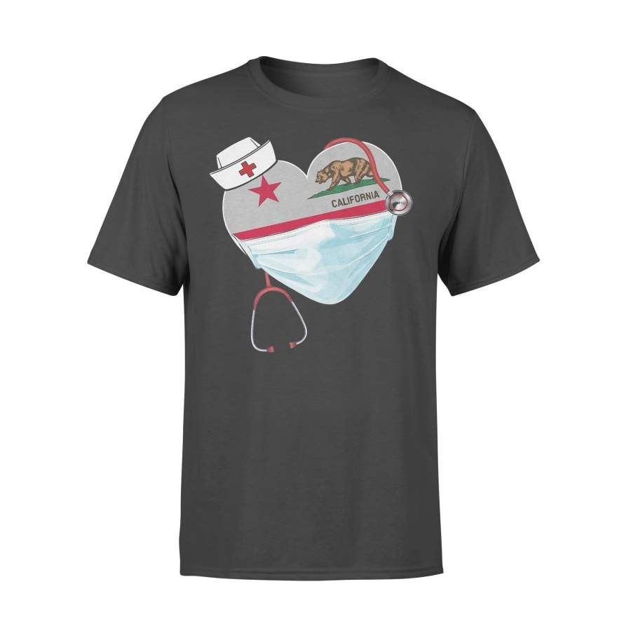 Nurse Heart Stethoscope California Shirt