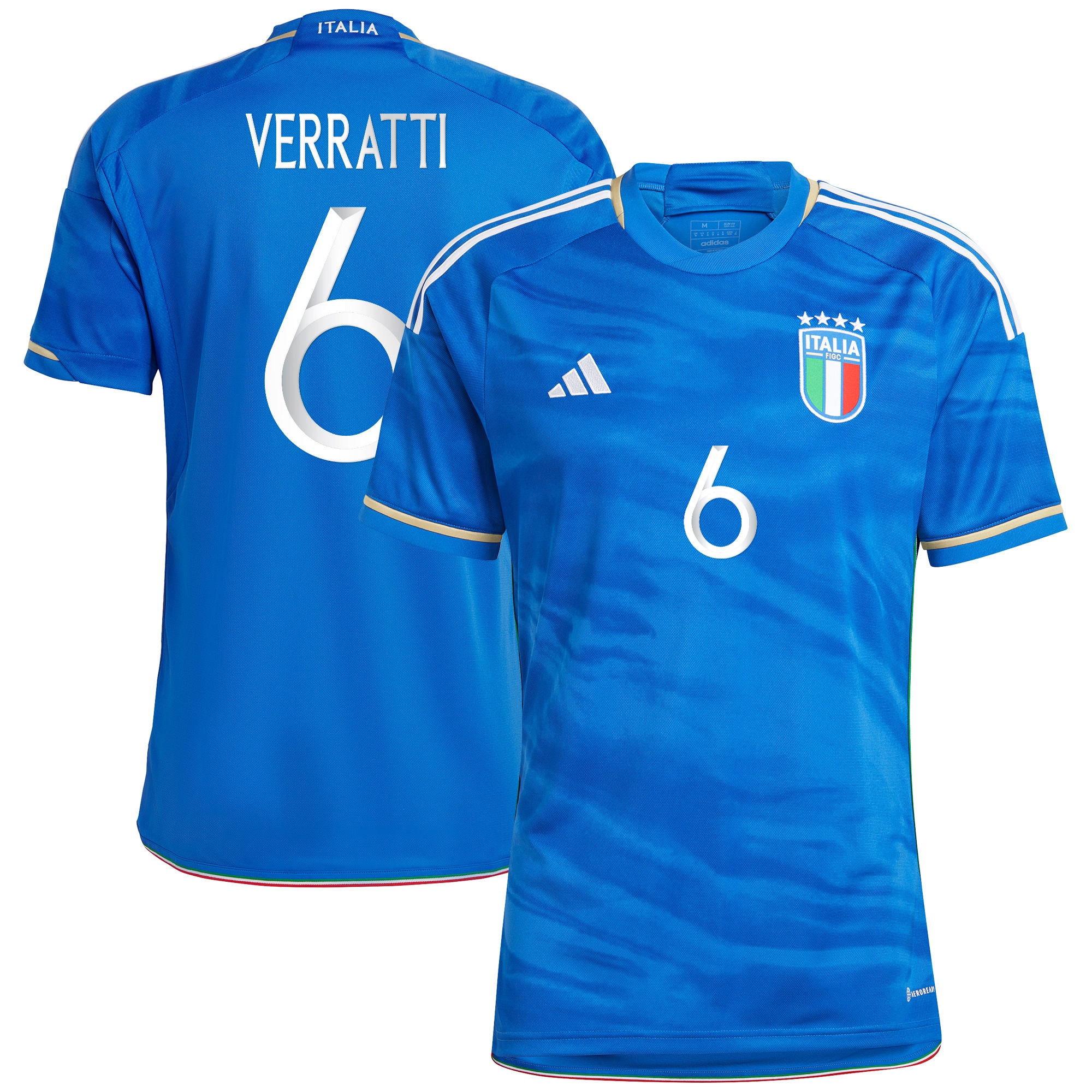 Marco Verratti Italy National Team 2023 Home Replica Jersey – Blue