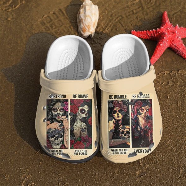 Mexican Sugar Skull Girl Adults Kids Crocs Crocband Clog Shoes For Men Women Ht