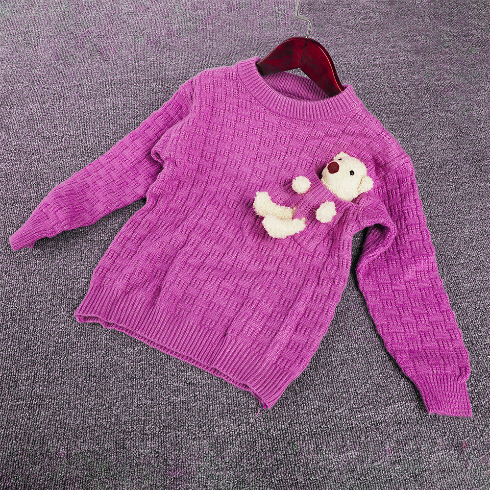 2020 Autumn Winter Baby Girls Boys Kids Knitted Sweaters Clothes Long Sleeve Pullovers Sweater Warm Cute Bear Tops 2-10Y alx