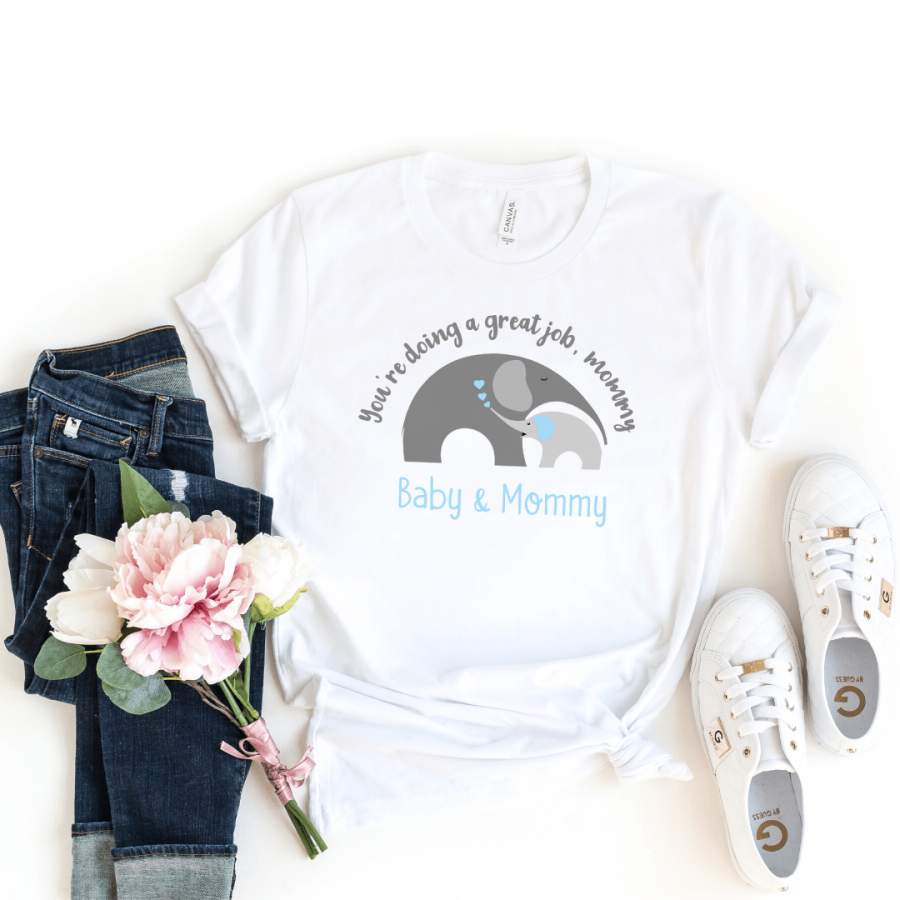 Mommy and Me outfits Mama Baby Cute Shirt Mother’s Day Shirt bodysuit Boho Elephant Baby Shirt for Mom and Boy Best Mama shirt