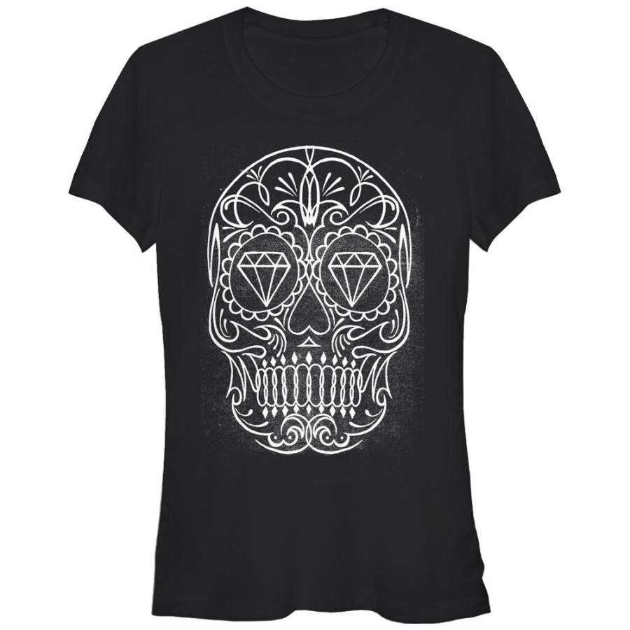 Aztlan Junior’s Sugar Skull Diamond  T Shirt Black S