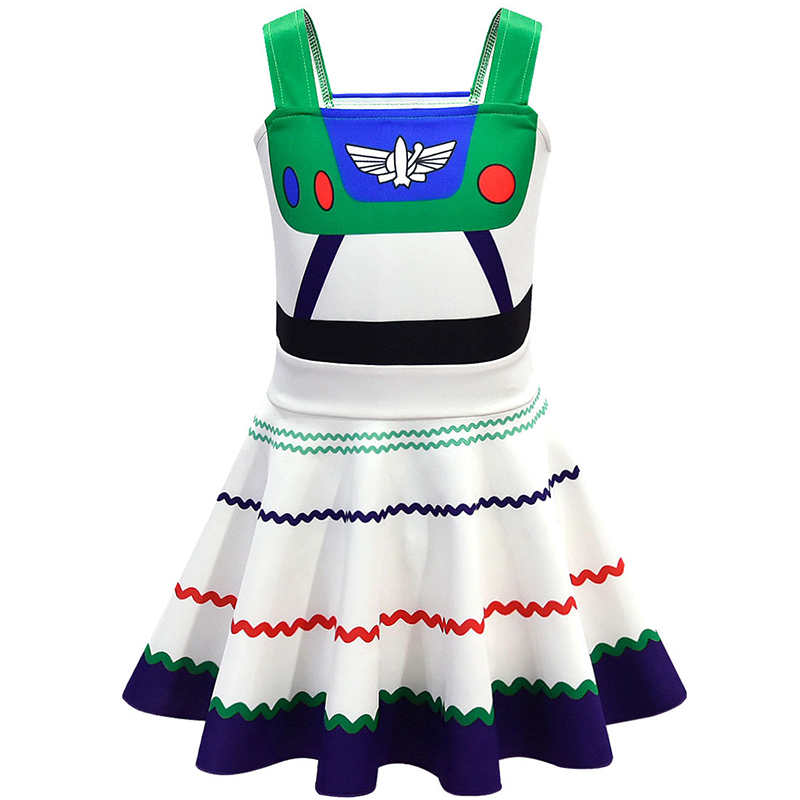 Story 4 of Toy Girl Jessie Dress Cartoon 3D Printed Clothes Baby Cowgirl Costume Child Cosplay Buzz Light Year Fancy Dress alx