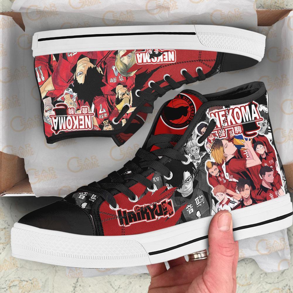 Nekoma High Top Shoes Custom Manga Anime Haikyuu Sneakers - WoodworkingCore