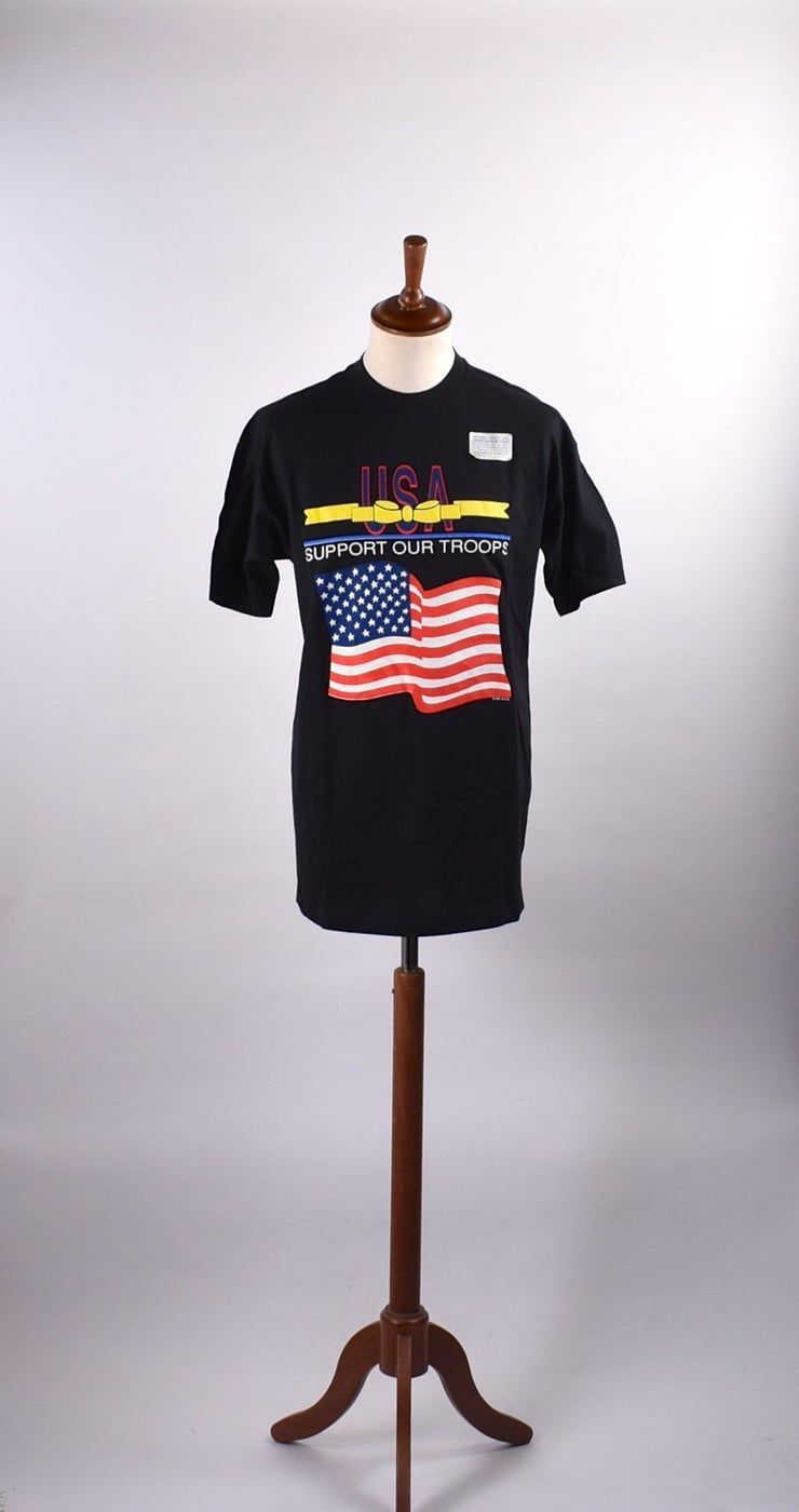 Soutien Nos Troupes Jaune Ruban Et Drapeau Am Ricain Taille Usa Op Ration Desert Storm Shirt