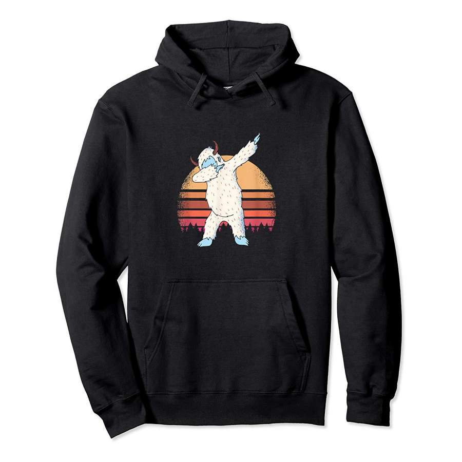 Retro Vintage Dabbing Yeti Snowman Funny Christmas Gift Hoodie