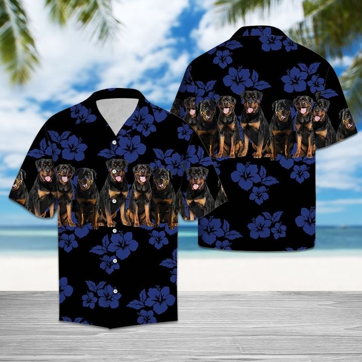 Awesome Rottweiler Hawaiian Shirt Summer Button Up For Men, Women, Couple