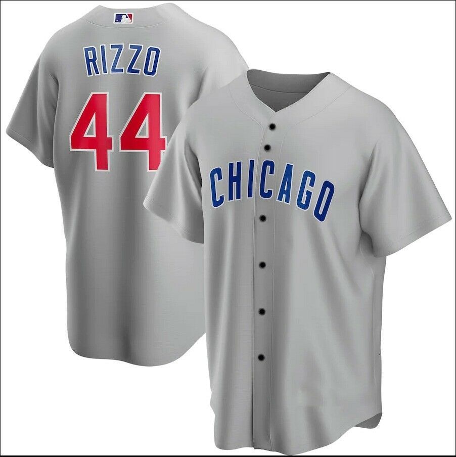 Anthony Rizzo 44 Chicago Cubs Gray All Over Print Baseball Jersey For Fans