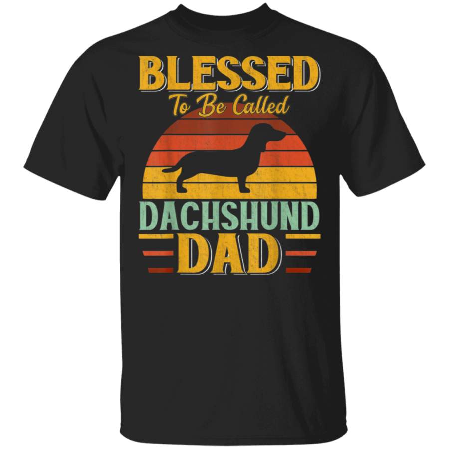 Blessed To Be Called Dachshund Dad Vintage Gift TShirt