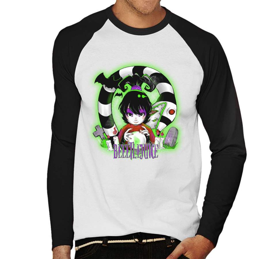 Beetlejuice Snake Men’s Baseball Long Sleeved T-Shirt