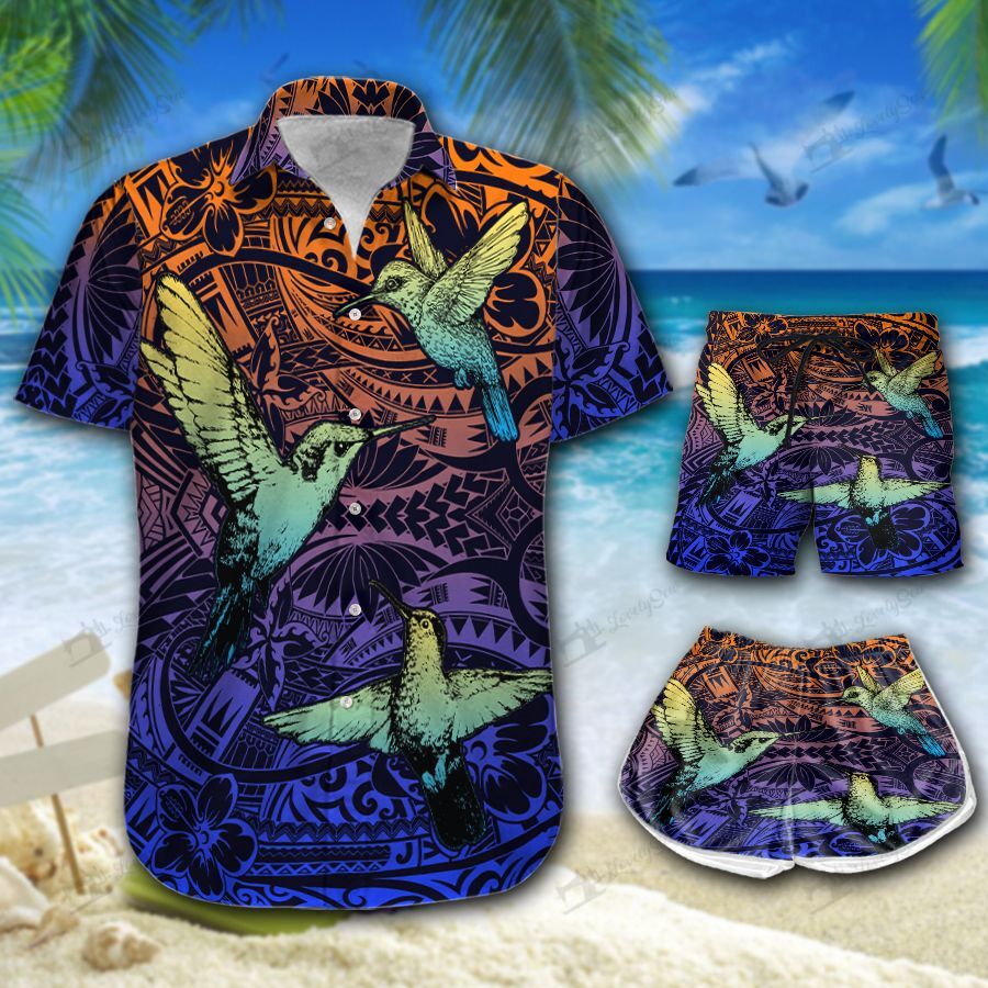 Hummingbird Hawaiian Shirt Shorts Ha61249