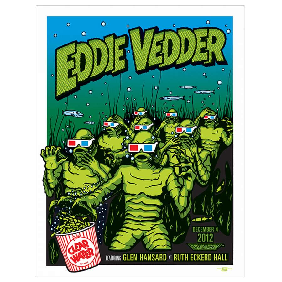 Eddie Vedder 2012 Clearwater Fl Poster Poster Art Design 