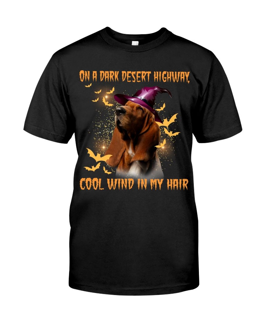 Ln Basset Hound Cool Wind In My Hair Classic T-Shirt