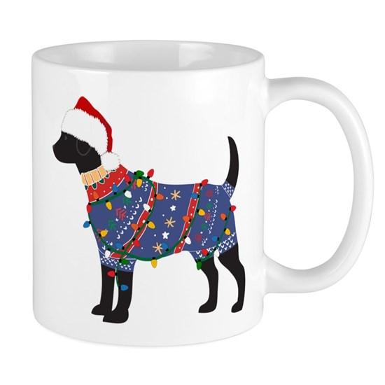 Black Lab Ugly Christmas Sweater Mug