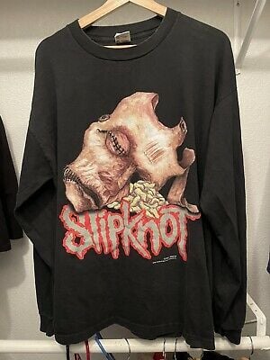 Vintage Rare Slipknot Longsleeve Tshirt 9478