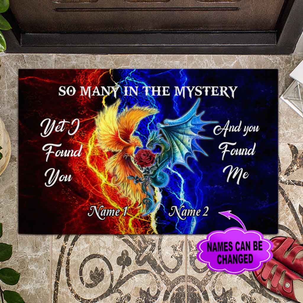 Tmarc Tee So Many In The Mystery Dragon Personalized Doormat