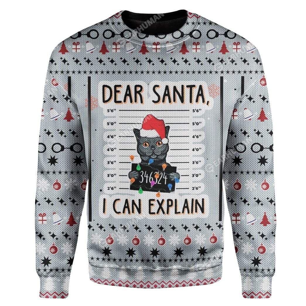 Ugly Christmas Cat Custom Sweater Apparel