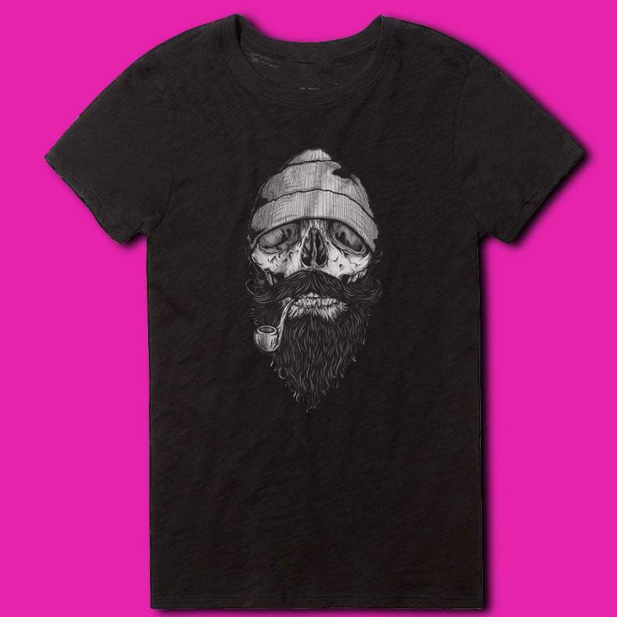 Beard Rare Cool Retro Bearded Skull Sailor Vintage Baseball Women’S T Shirt