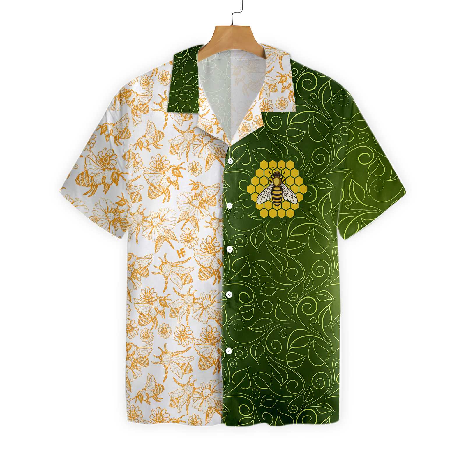 Green Leaves Honey Bee Hawaii Shirt Ha62882