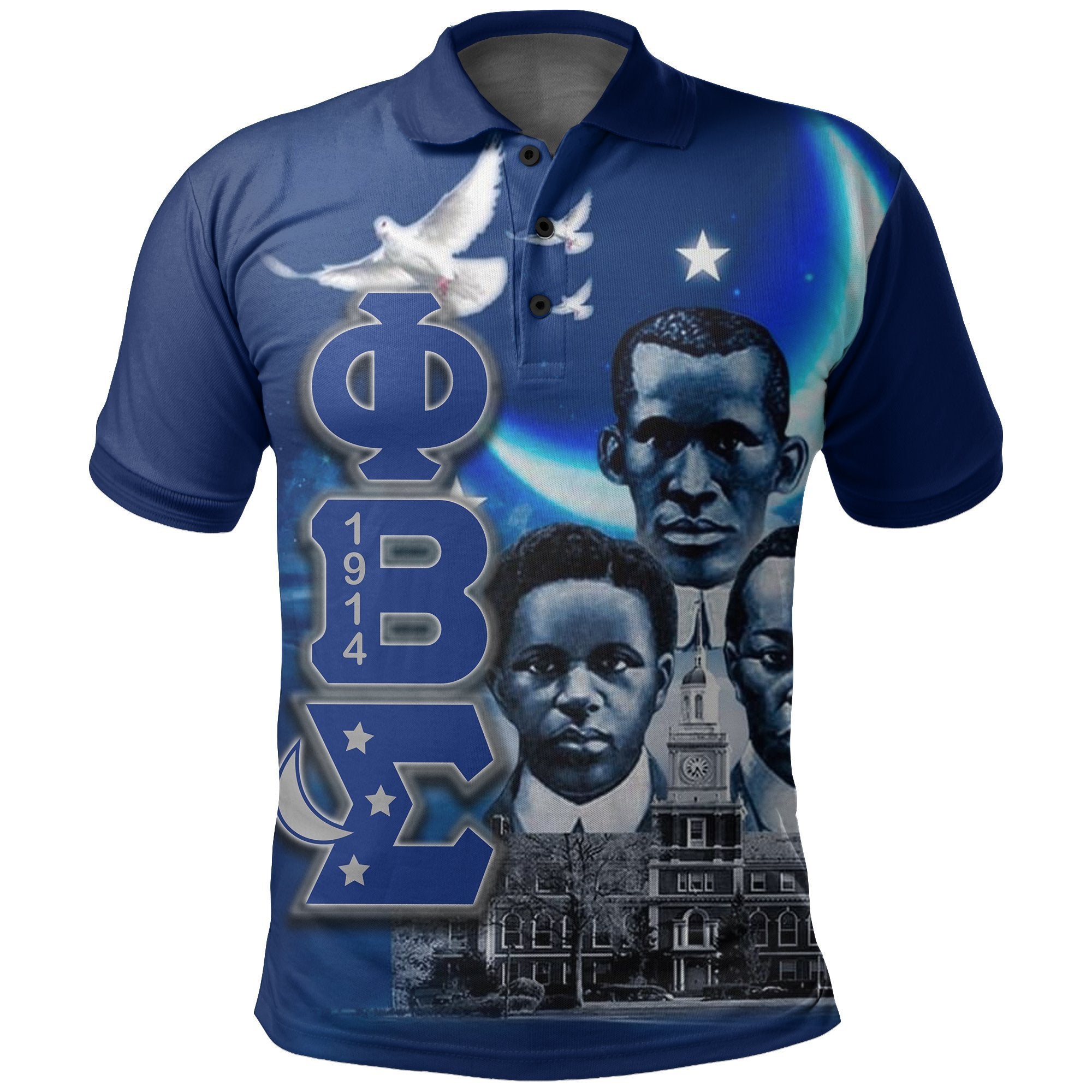 Phi Beta Sigma Polo Shirt Founded 1914 Lt6