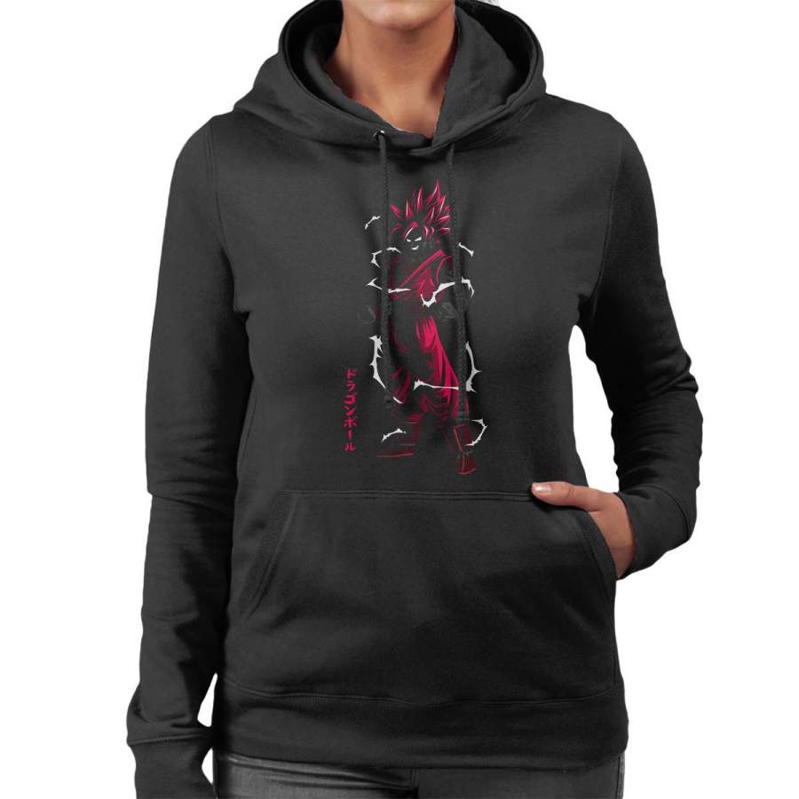 Dragon Ball Z Goku Saiyan Outline Women’s Hooded Sweatshirt