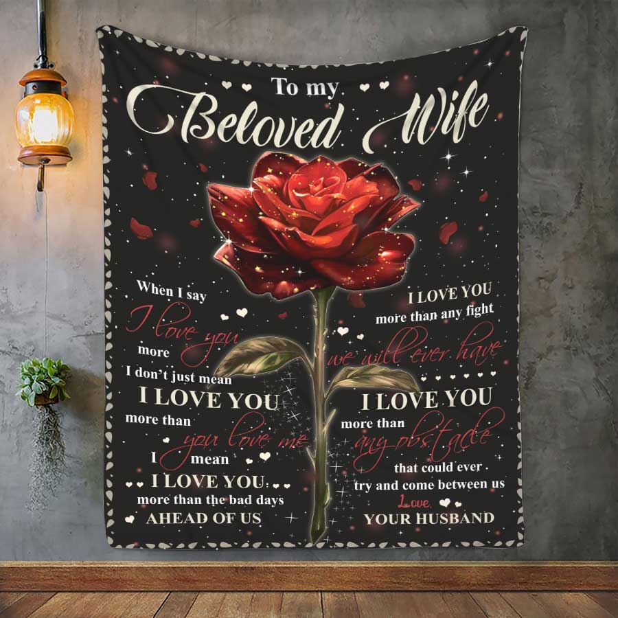 Gift Blanket For Wife-I Love You More Than Any Fight