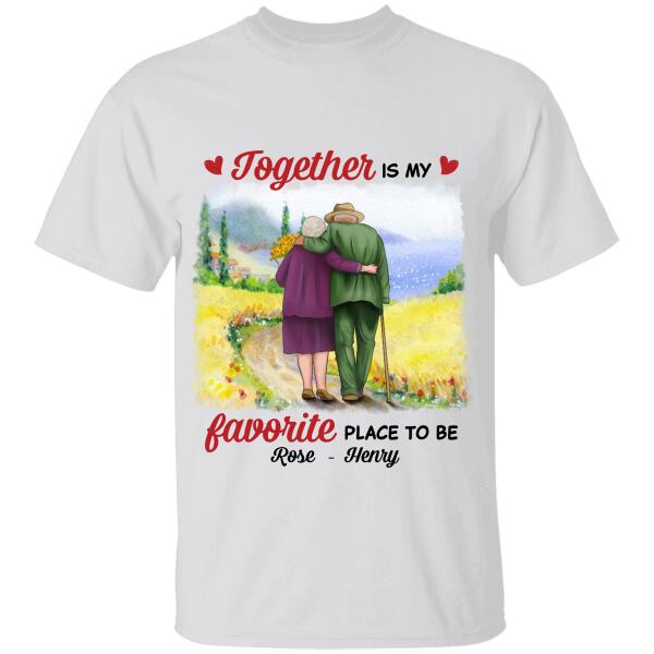 Together Is My Favorite Place To Be Couples Personalized T-Shirt Ts-Tu160