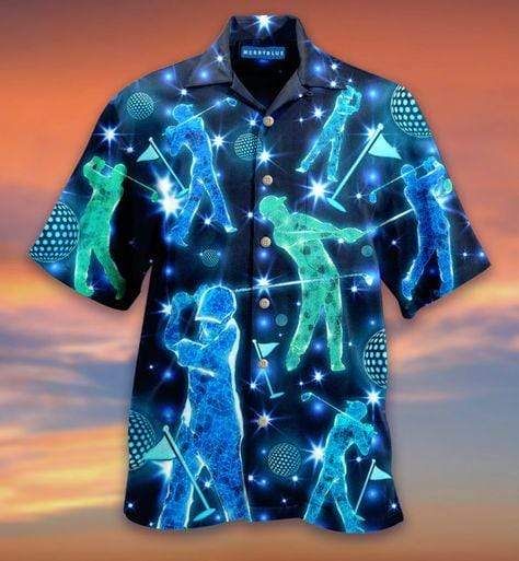 Hawaii Aloha Shirts I Hit Golf Balls Ha24953