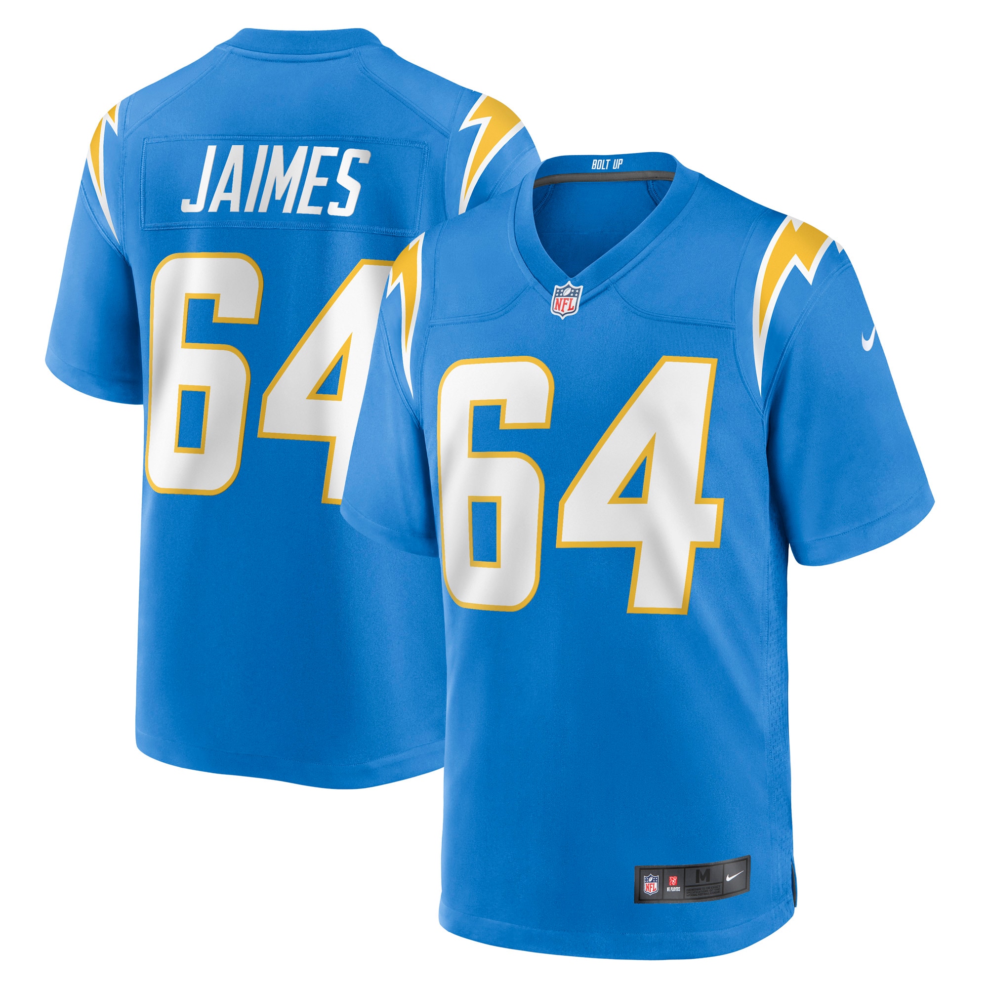 Brenden Jaimes Los Angeles Chargers Game Jersey – Powder Blue