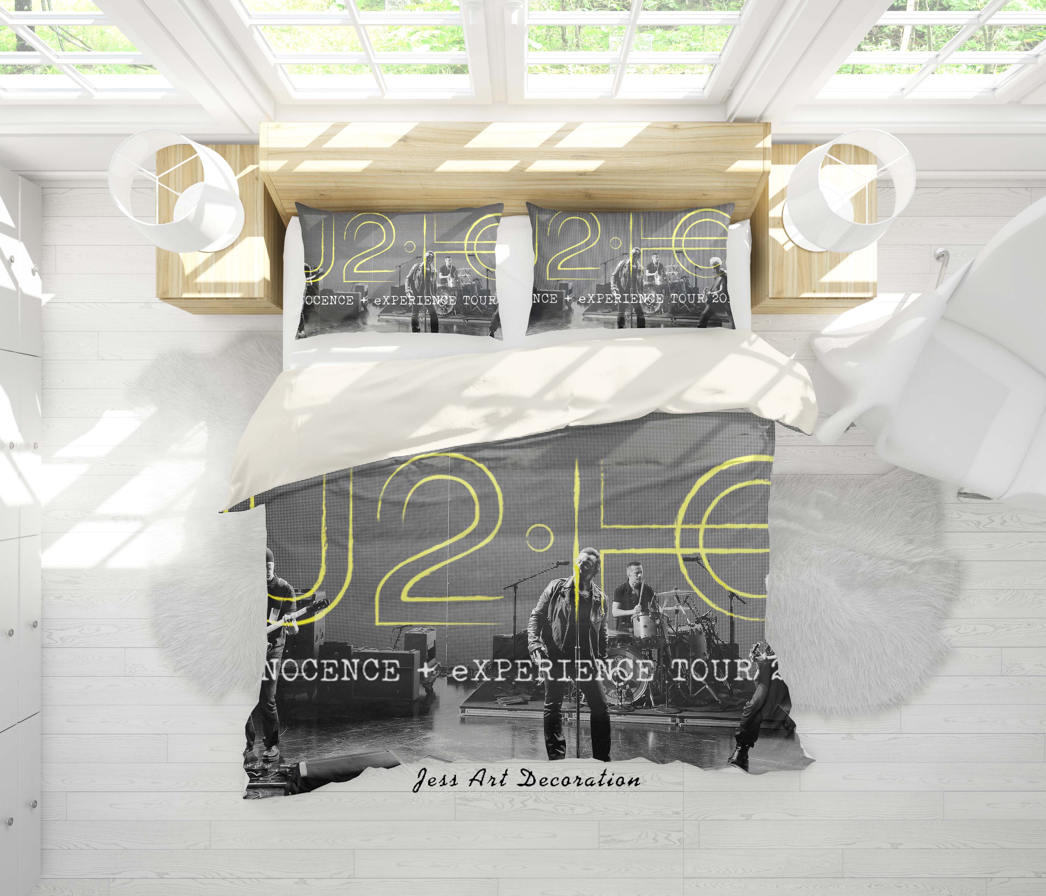 3D Music Band U2 Quilt Cover Set Bedding Set Pillowcases 10