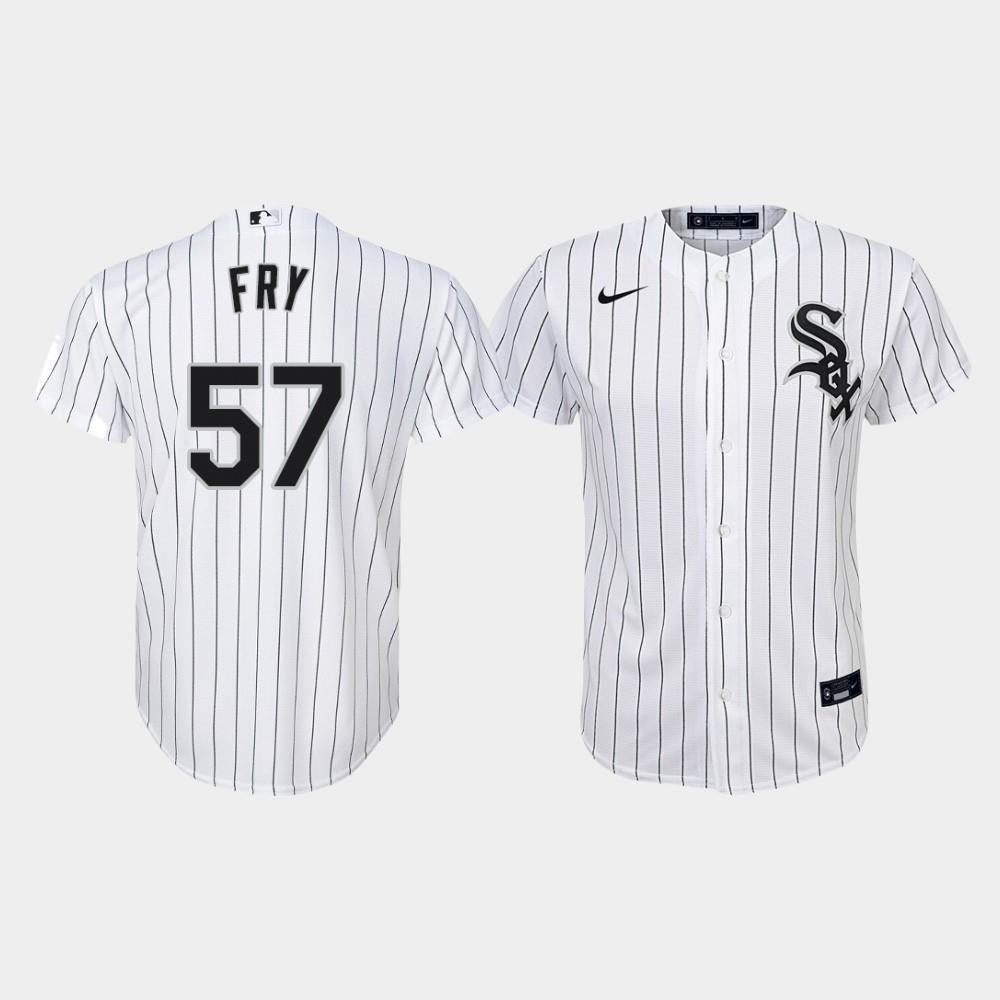 Youth Chicago White Sox Jace Fry 57 White Home Jersey