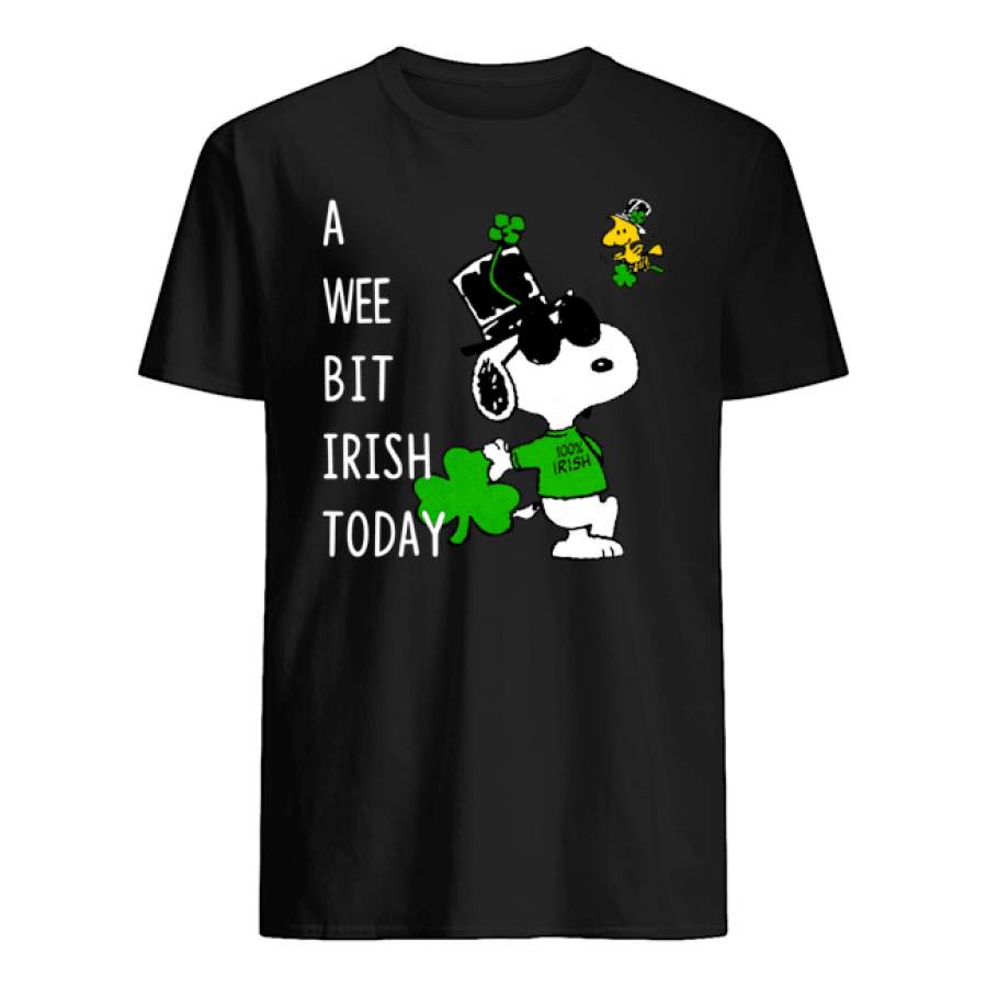 Snoopy a Wee Bit Irish Today Shirt Trending Funny Gift Tshirt