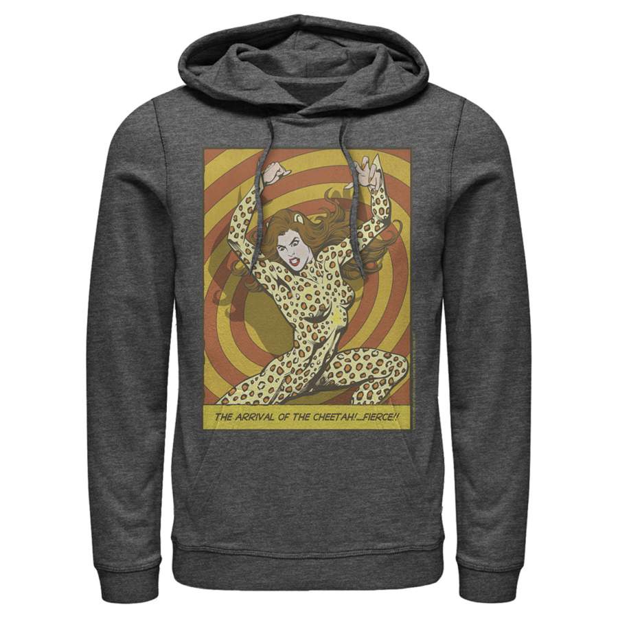 Justice League Men’s Cheetah Comic Panel  Lightweight Hoodie