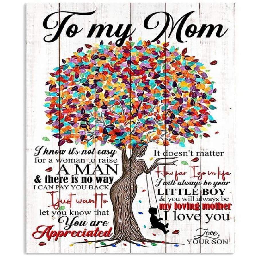 MY LOVING MOTHER, I LOVE YOU TREE Vertical Poster