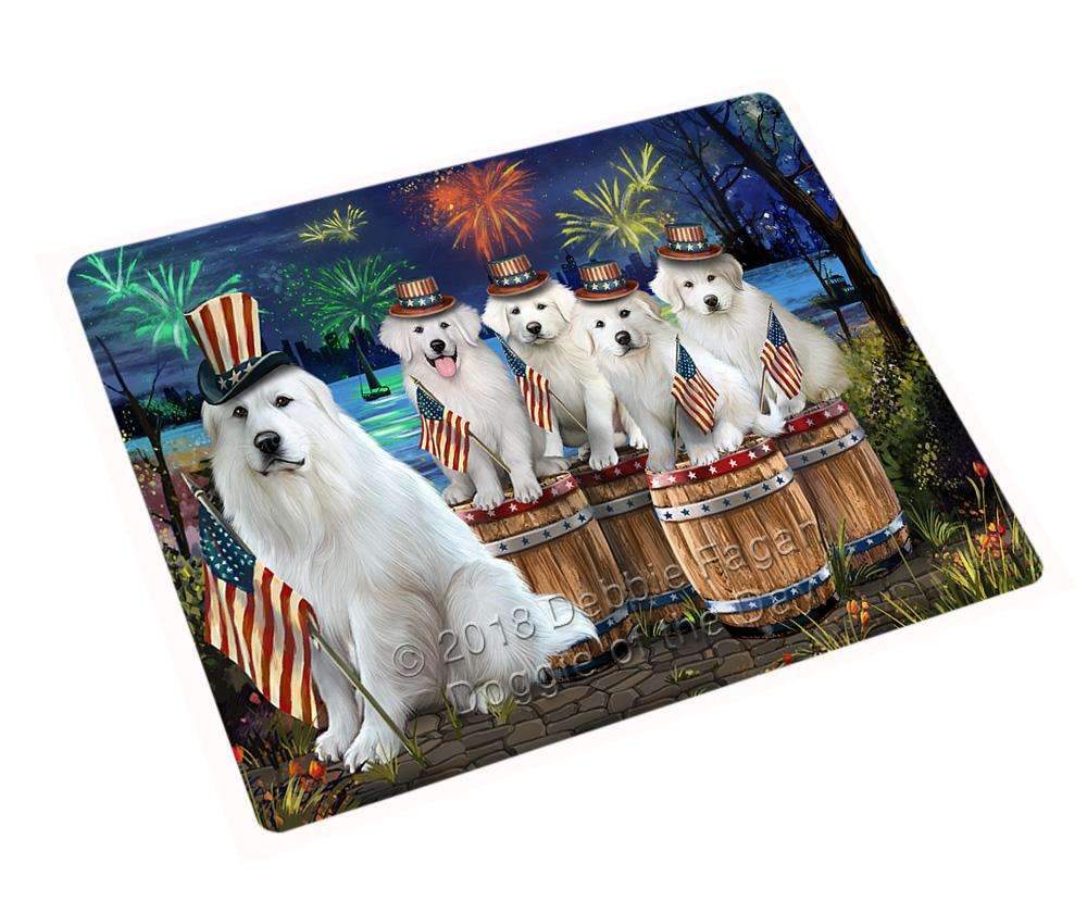 4Th Of July Independence Day Fireworks Great Pyrenees At The Lake Blanket Blnkt75405