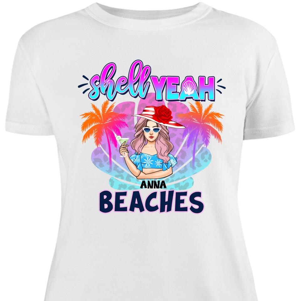 Personalized Beach Friends Shell Yeah Women Shirt, Best Gift For Bestie – Trending Personalized