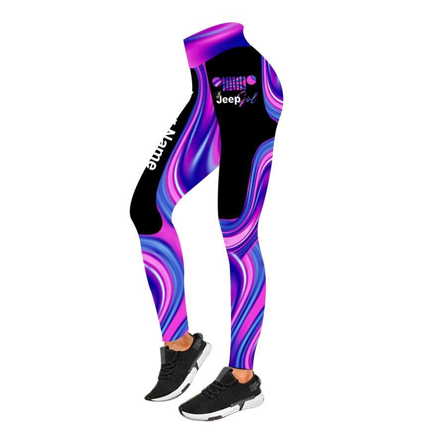 Colorful Jeep girl Custom name Leggings Pant for Jeep women – IPH2361