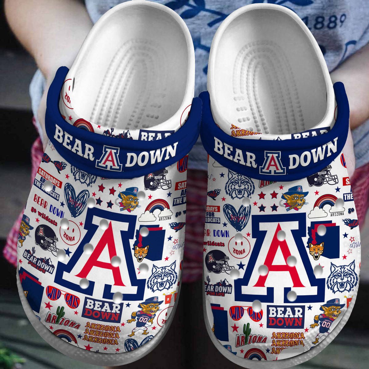 Arizona Wildcats NCAA Sport Crocs Crocband Clogs Shoes Comfortable For Men Women and Kids 2