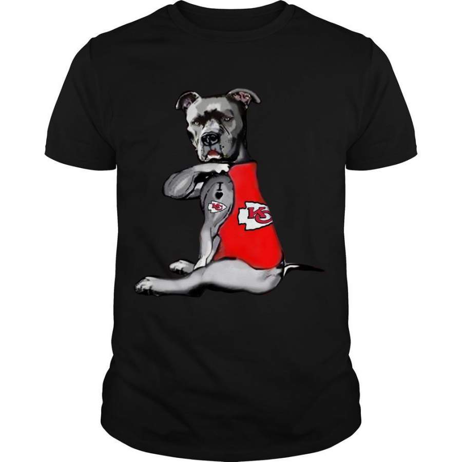 Pitbull Rottweiler I Love Kansas City Chiefs Shirt