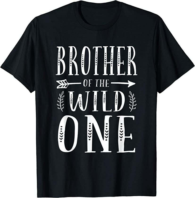 Brother Of The Wild One Funny Birthday Retro Vintage Gift T-Shirt