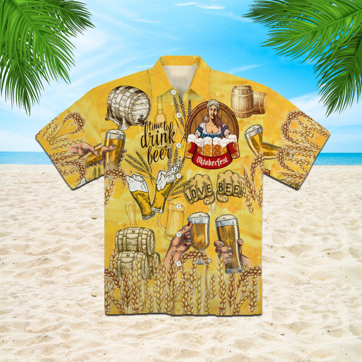 Oktoberfest Time To Drink Beer Hawaiian Shirt – For Men And Women