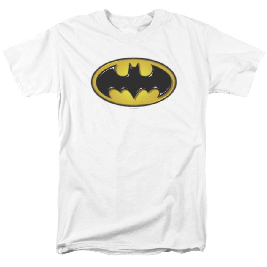 Batman Airbrush Bat Symbol Men’s 18/1 Cotton Short-Sleeve T-Shirt