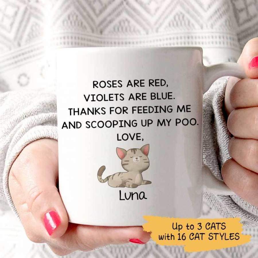 Thanks For Feeding Me Cat Personalized Mug