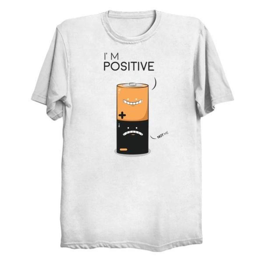 Summer Battery Creative Printing T Shirt Casual New Interesting Printing Short-Sleeved Cotton Shirt